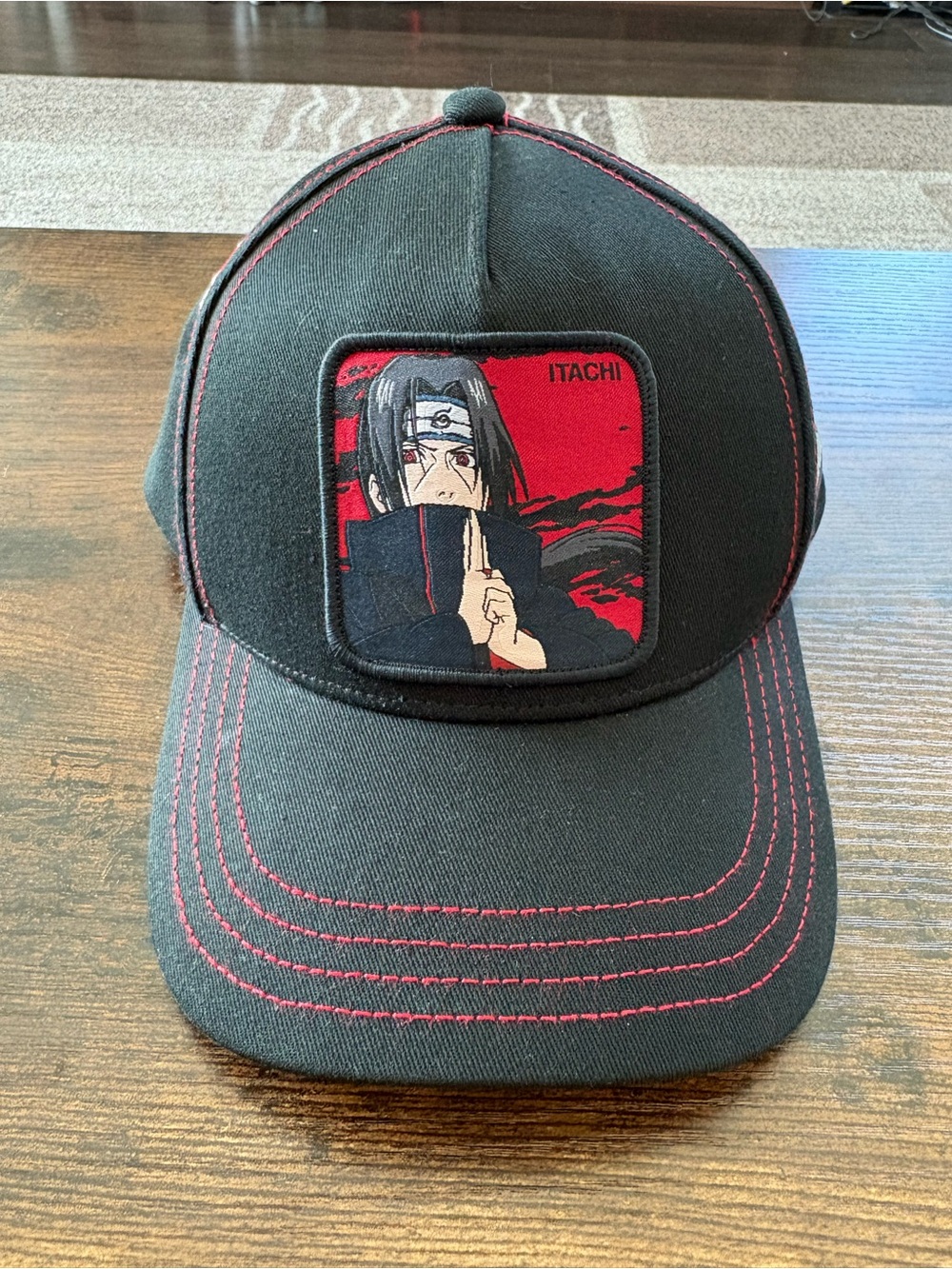 Itachi Patch Naruto Capslab Trucker Hat Black Cap SnapBack Junior Size